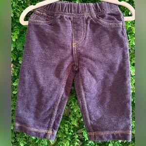 Carter’s Baby Pants 6M | Blue Pull-On Faux Denim Jeans | Soft & Cozy